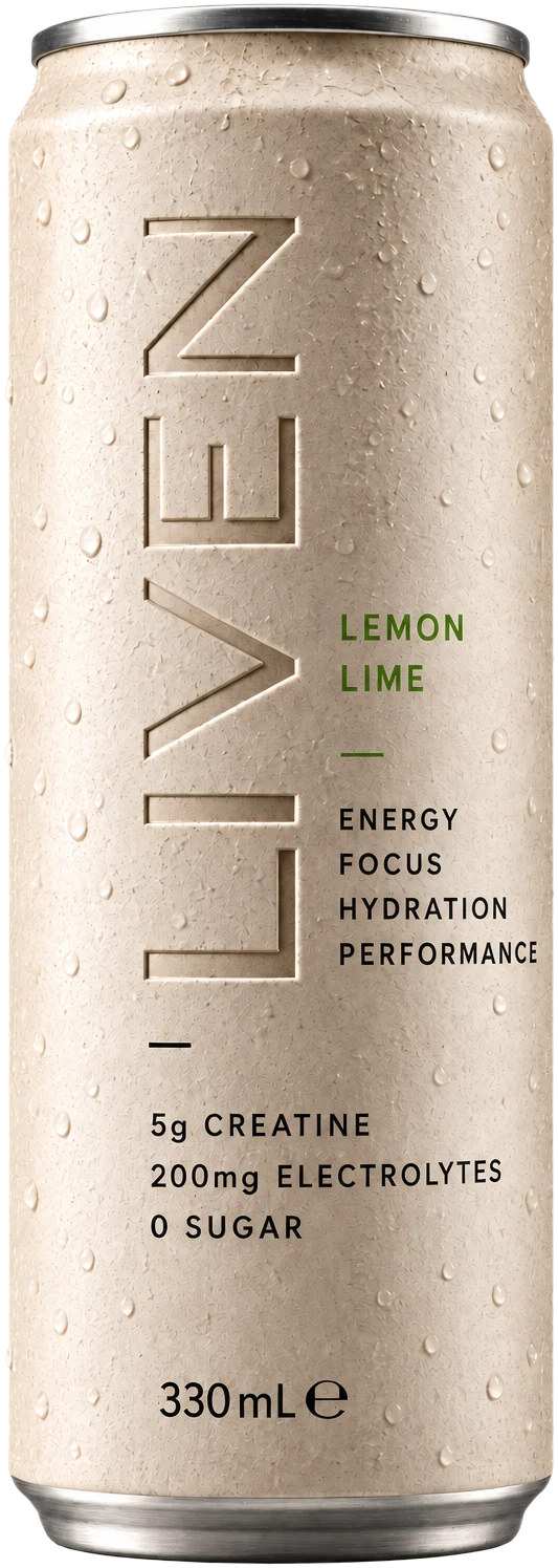 LIVEN Lemon Lime can with condensation